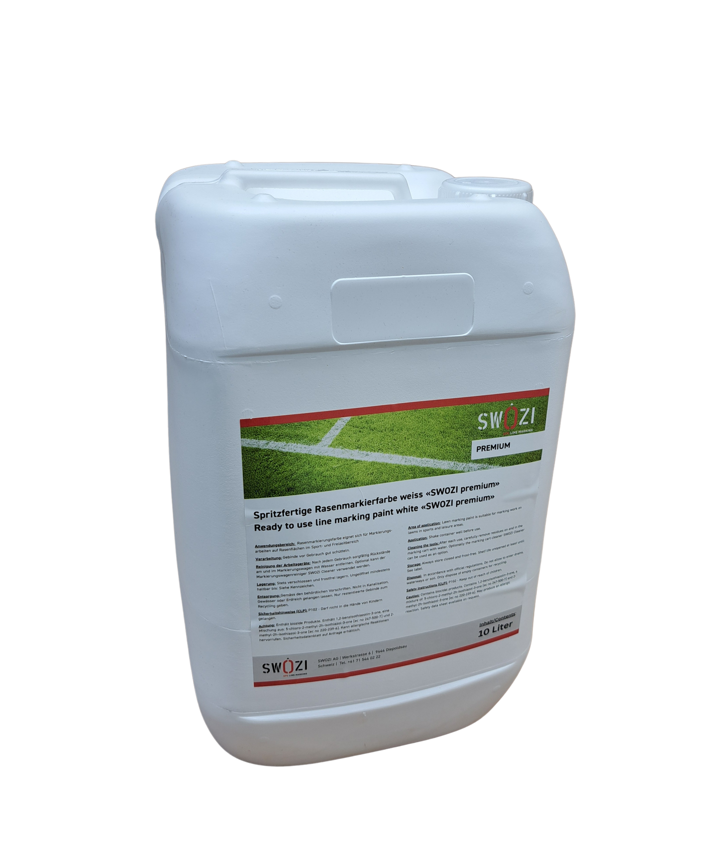 SWOZI premium (spritzfertige Rasenmarkierfarbe weiss) 10 l