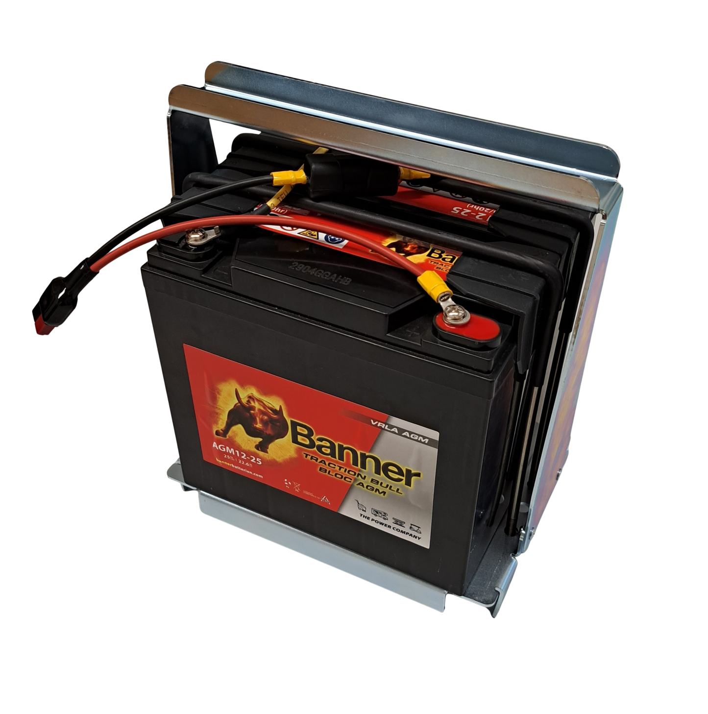 Portabatterie intercambiabile montato con 2 batterie SLA