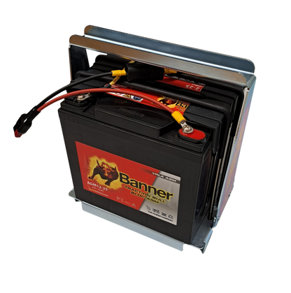 Portabatterie intercambiabile montato con 2 batterie SLA