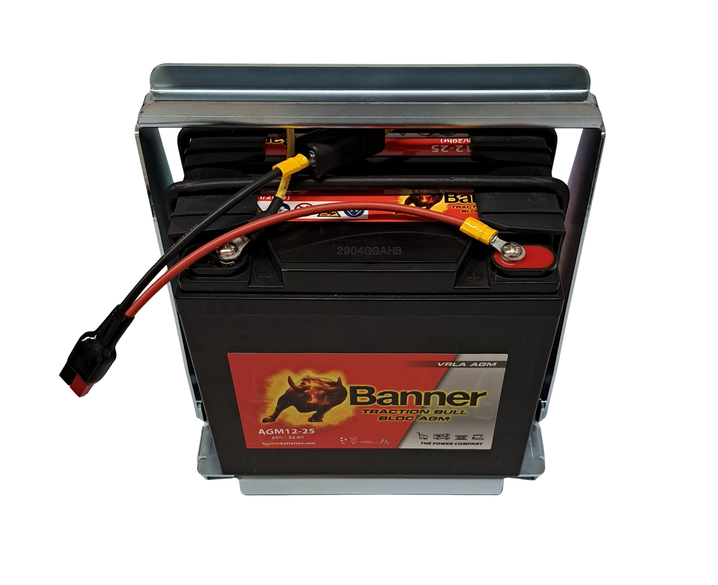 Portabatterie intercambiabile montato con 2 batterie SLA