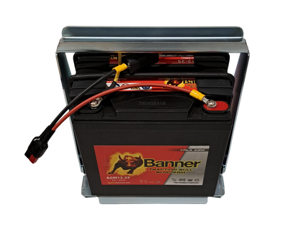 Portabatterie intercambiabile montato con 2 batterie SLA